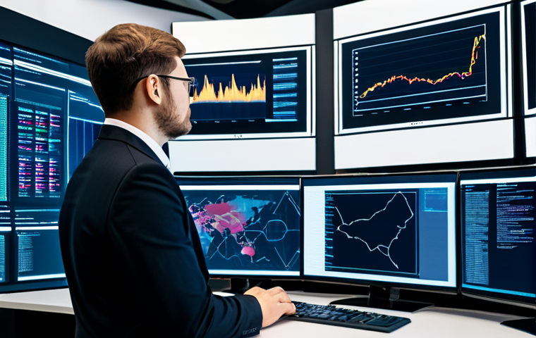 A diverse team of professional cybersecurity analysts, dressed in modest business attire, intently monitoring multiple large screens displaying complex data visualizations and network graphs in a futuristic Security Operations Center (SOC). The environment is sleek and high-tech, showcasing advanced AI-driven anomaly detection interfaces and automated response workflows. The scene emphasizes technological sophistication and collaborative problem-solving. fully clothed, appropriate attire, safe for work, appropriate content, perfect anatomy, correct proportions, natural pose, well-formed hands, proper finger count, professional, high quality, family-friendly.
