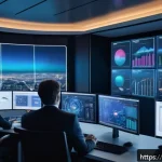 보안관제 전문가와 클라우드 보안 사례 - A futuristic cloud computing control room with diverse cybersecurity professionals collaborating in ...